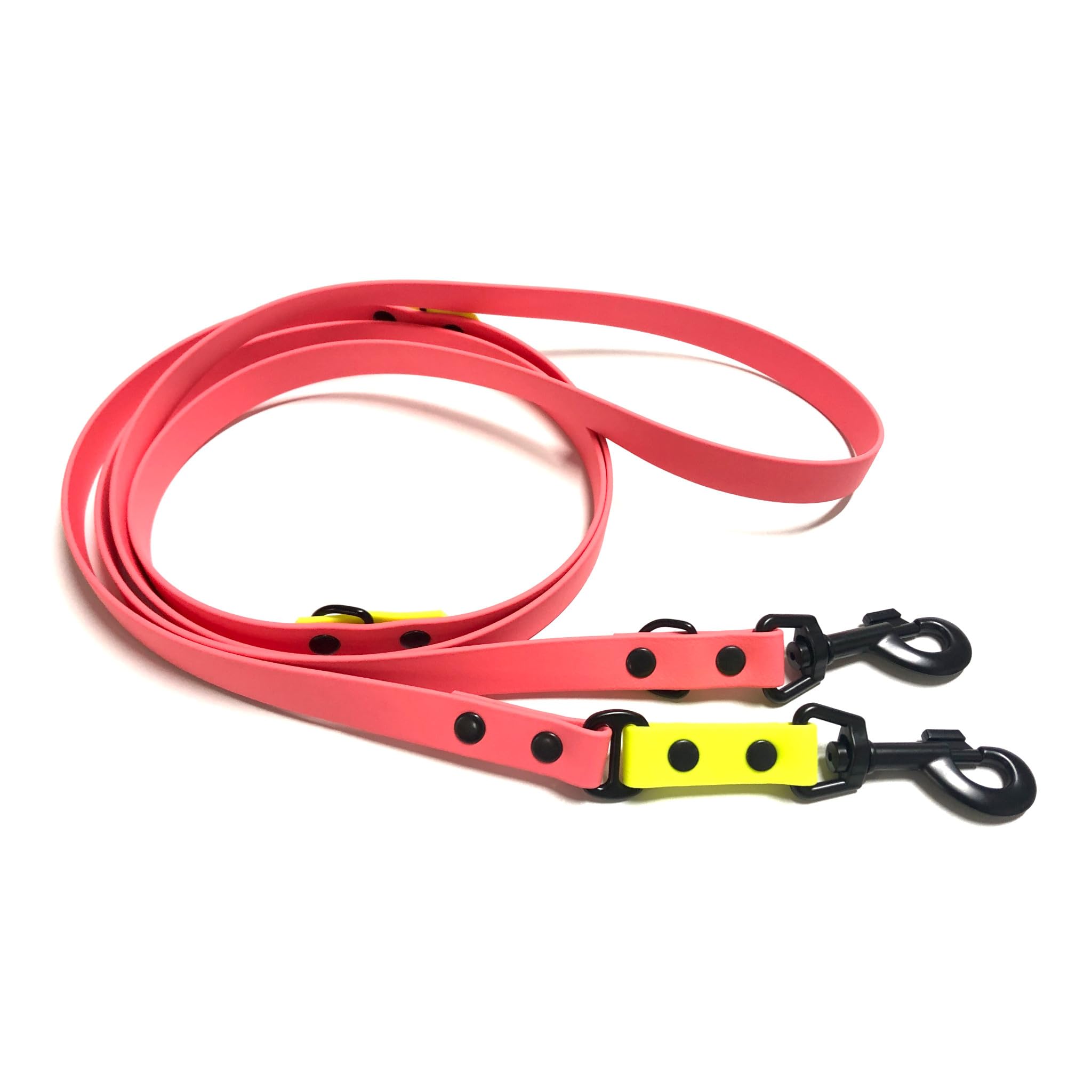 Biothane Hundeleine, 2 cm breit, Zweifarbig, Handsfree
