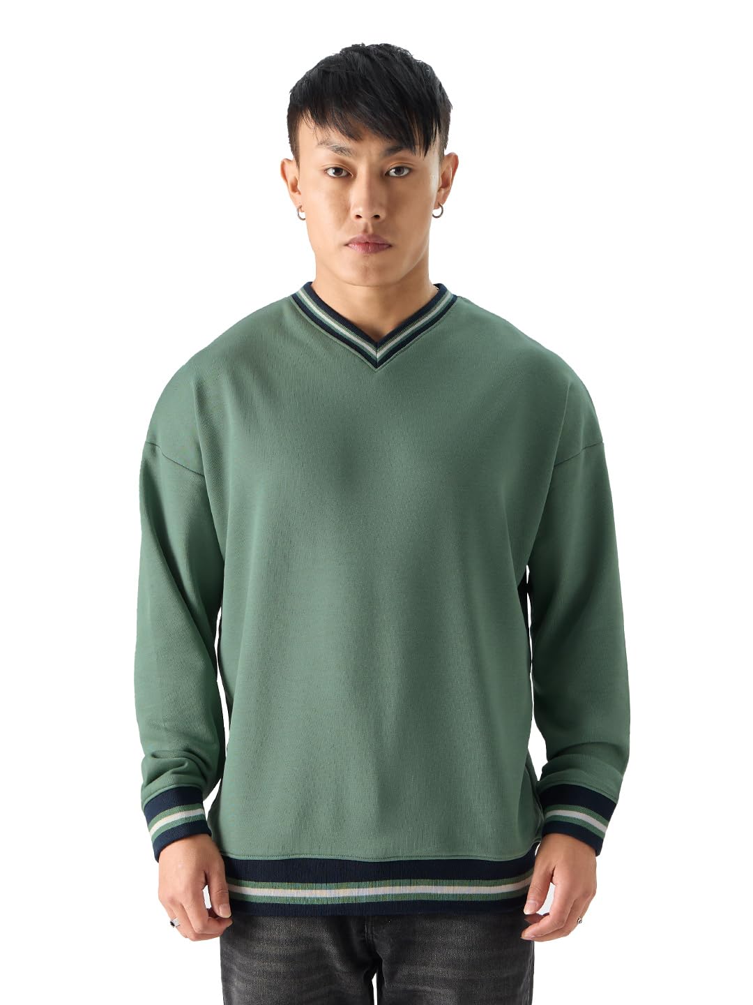 the souled store The Souled StoreTSS Varsity: Green BayMen Oversized Sweatshirts-picture-18