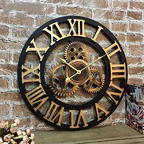 FOOSKOO Desk Clock Wanduhr Wall Clocks Wanduhren Antike Vintage Römische...