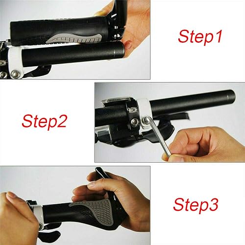 Miniatura 6 de Eyech Un par de empuñaduras de manillar de cuerno de buey de bicicleta antideslizantes de silicona ergonómica para manillar de bicicleta MTB