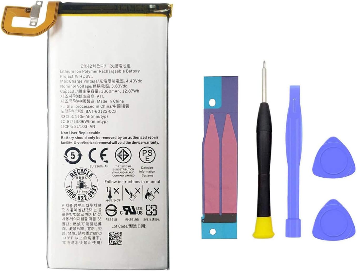 Pattaya New Replacement Battery BAT-60122-003 Compatible with BlackBerry Priv STV-100