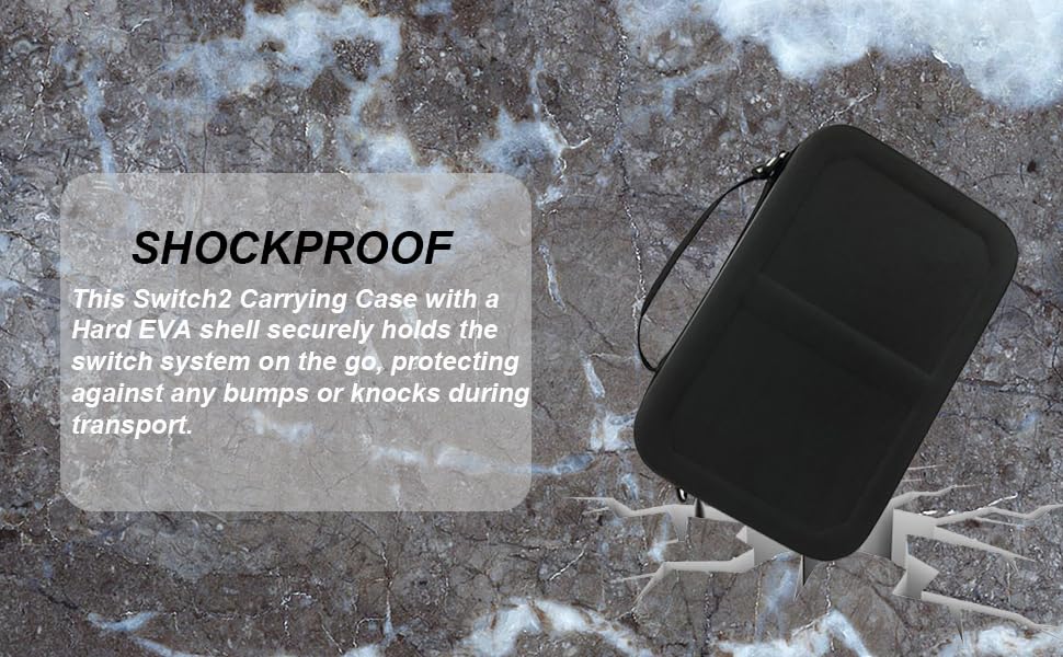 Fuimlla Switch Case for Nintendo Switch 2, Portable Full Protection Carrying Travel Bag with 20 Game Cards Storage for Switch 2(2025 Version) Controller and other Accessories-BLACK - Image 6