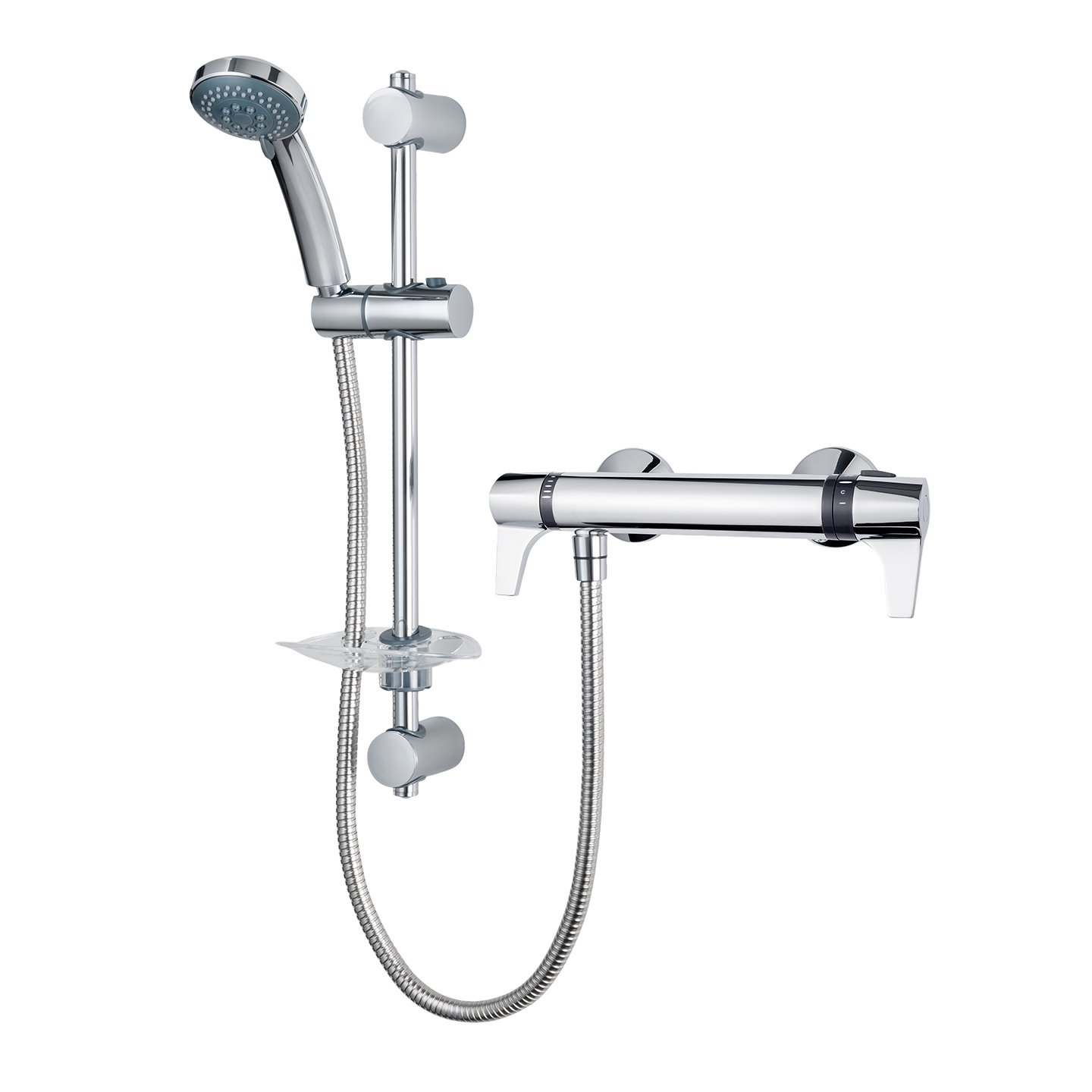 Triton Exe Lever Bar Mixer Exposed Shower Chrome Unexthbminc 580Mm