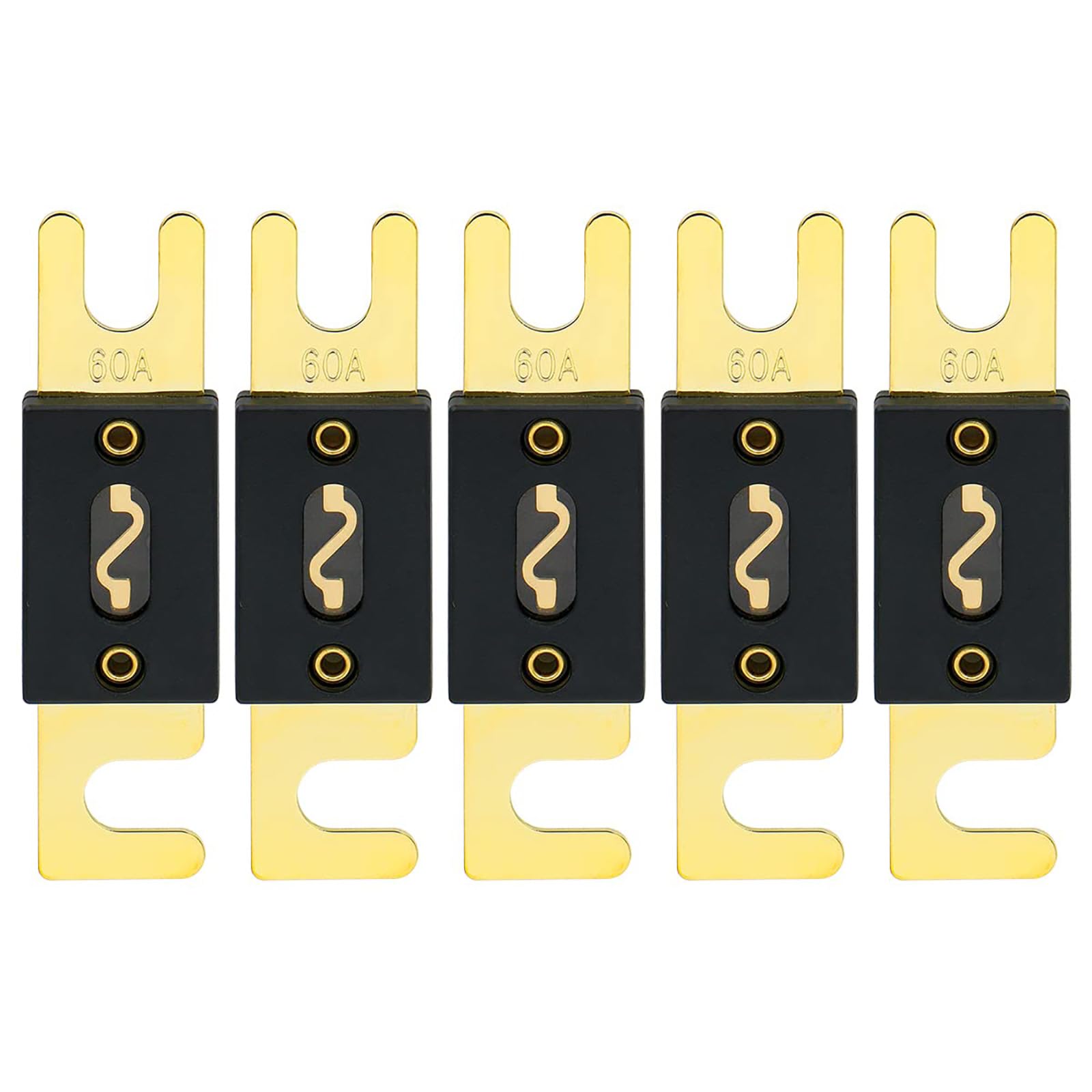 Baomain 3-Pack 40A ANL Fuse Bulk Value Pack with Gold-Plated Terminals for Car Audio, Amplifier, Truck, Boat, RV - 12V/24V Circuit Protection — view 40