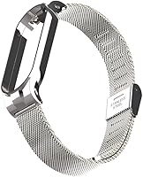 Vista 3 de Pulsera compatible con Xiaomi Mi Band 5/Mi Band 6, correa de acero inoxidable de repuesto para Xiaomi Miband 5/Miband 6, accesorios de pulsera