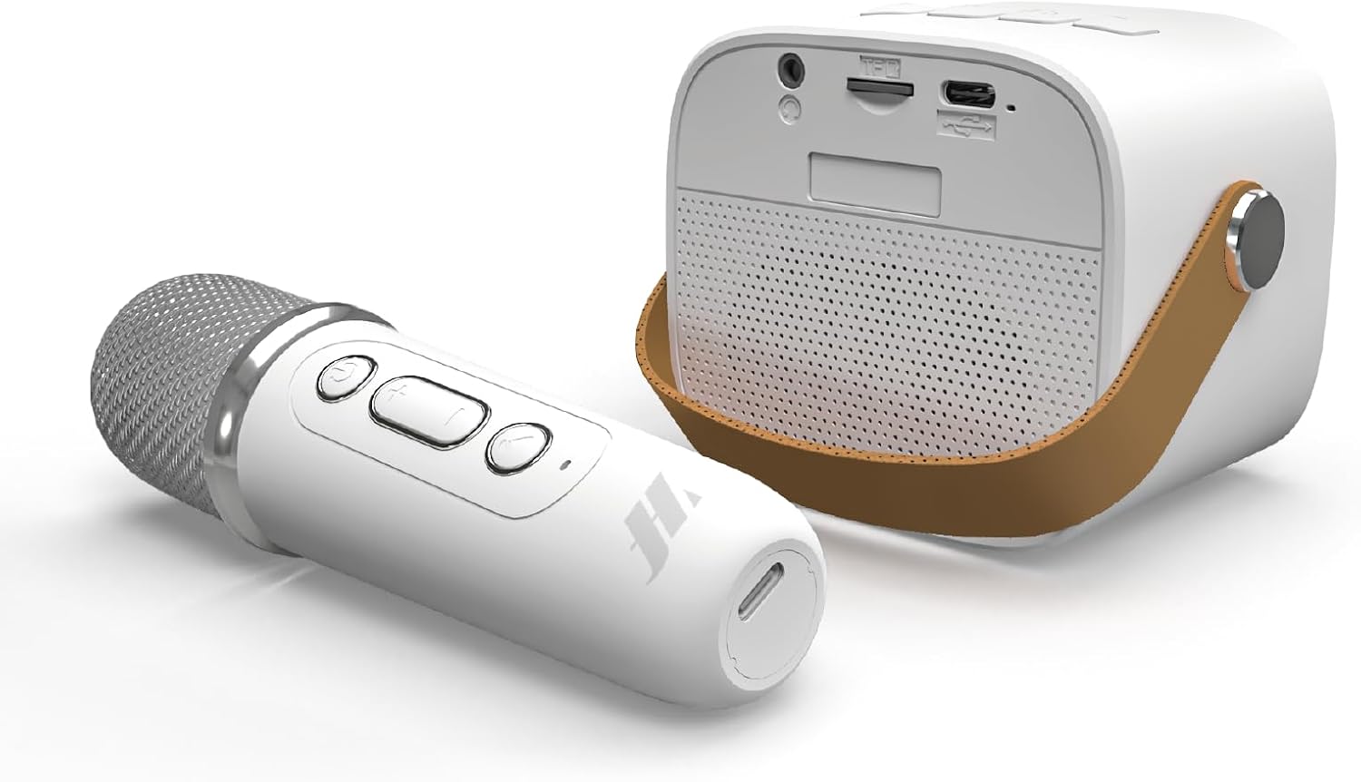 Music Hero Mini Rio Wireless Karaoke Speaker and Microphone, side view