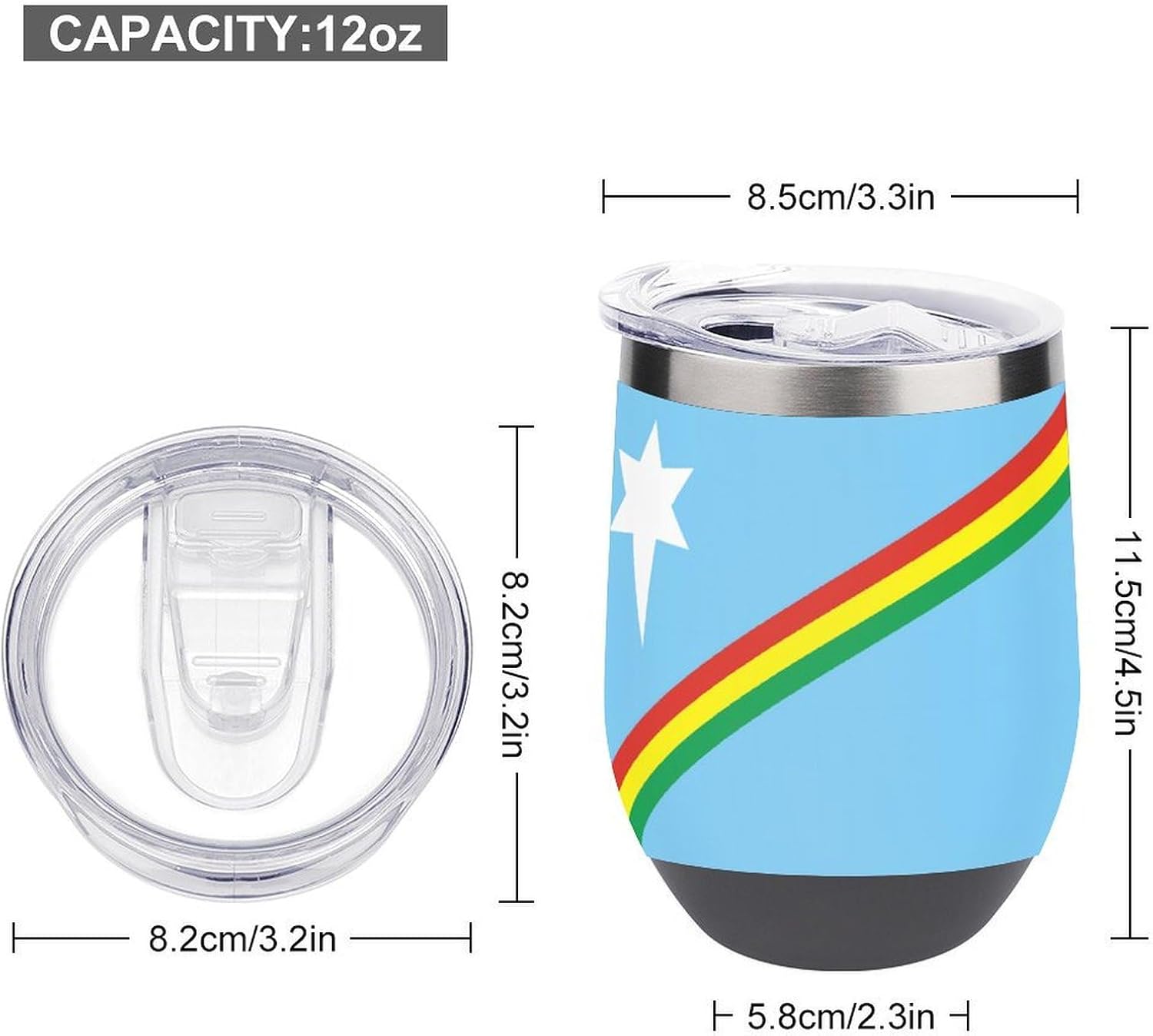 Flag of Nagaland Insulated Drinking Cup Stainless Steel Coffee Mug Wine Tumbler with Lid 12OZ