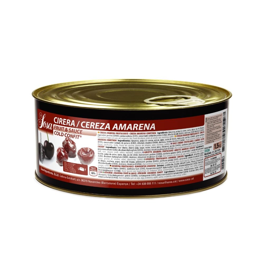 SOSA Fruit & Sauce Cereza amarena Cold Confit® - Formato 1.5kgs - Uso professional