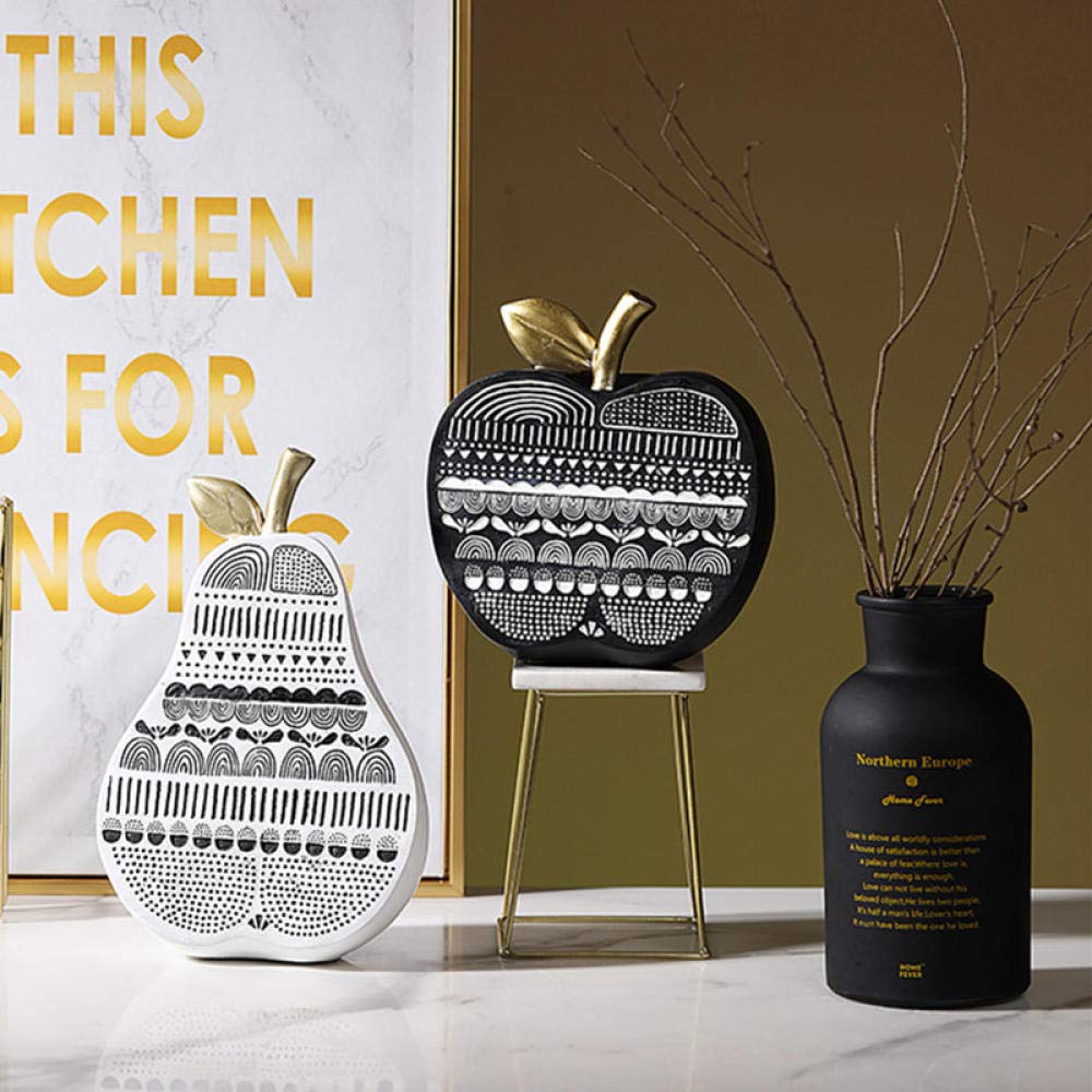 Lot de 3 fruits en bois tourné – Déco naturelle - Décoration