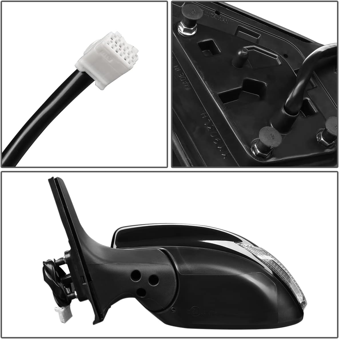 DNA Motoring OEM-MR-NI1320268 Left Driver Side Powered Non-Heated Folding Rear View Mirror w/Turn Signal Compatible with 2016-2019 Sentra