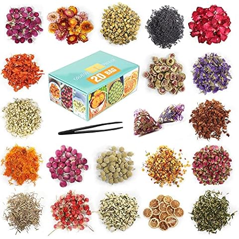 20 Bags Natural Dried Flowers Herbs Kit Cover