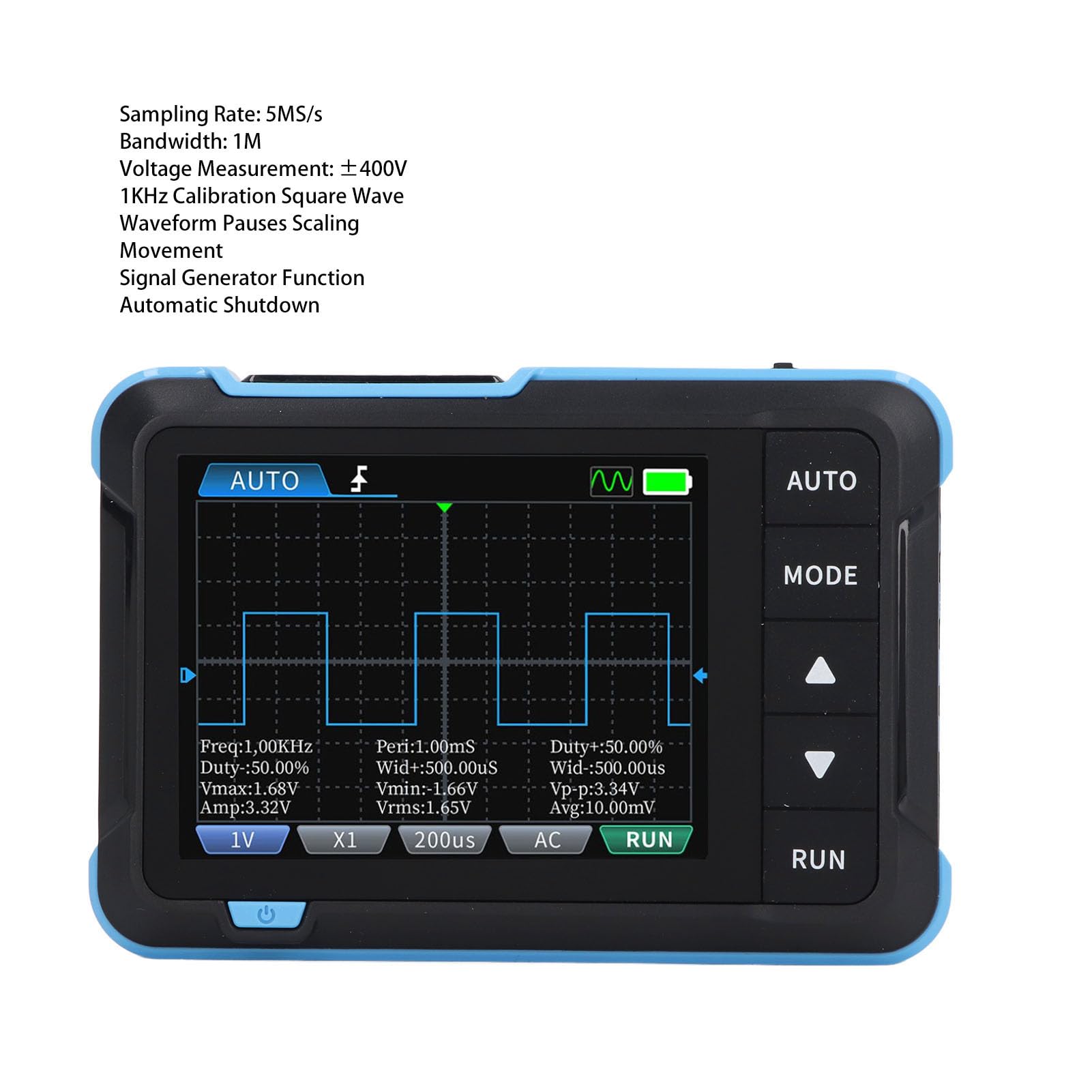 Osciloscopio Digital Portátil de 2,8 Pulgadas de Alta Frecuencia de
