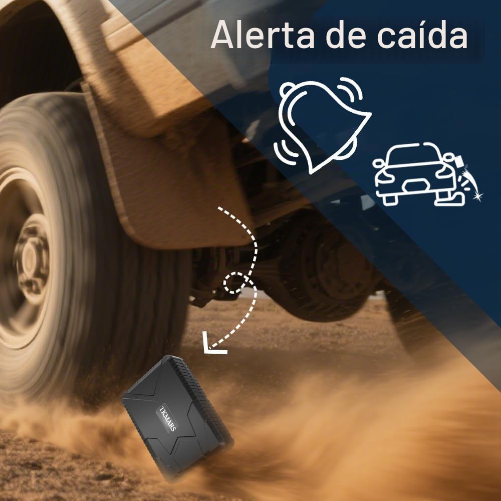 TKMARS Localizador GPS 4G, Ubicación de Seguimiento en Vivo de Localizador GPS para Coche, 7800mAH Batería 120 Días Larga Espera Rastreador Magnético Fuerte App Gratuita Red y Seguimiento de SMS