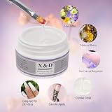 X&D Gel Nail Polish Kit Polygel Quick Dry Natural Clear 5 Colors Nail Extension with Dual Forms, Brush, File Set