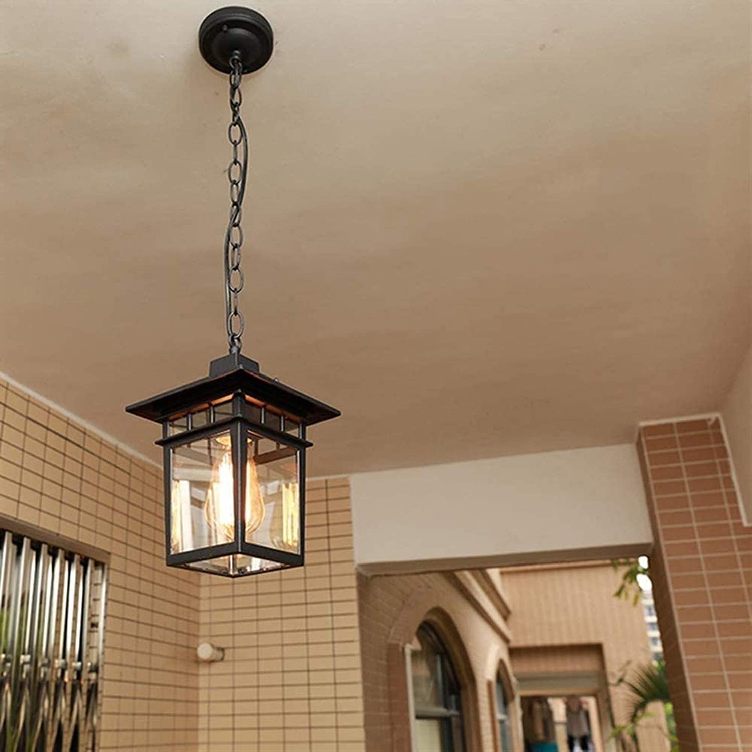Retro Zewnętrzna Wodoodporna Lampa Wisząca E27 Odlewane Aluminium Antyczne Wysokość Regulowana Lampa Wisząca Dziedziniec Korytarz Willa Biustonosz Mieszkanie Balkon Oświetlenie E27 Interesting