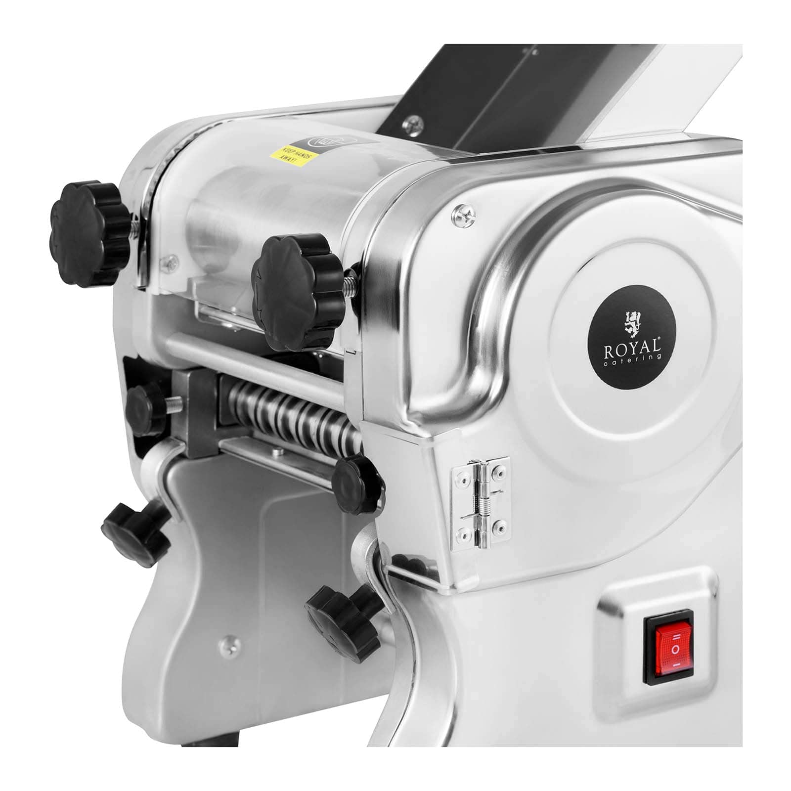 Royal Catering Machine À Pâtes Fraiches Électrique Machine Pour Faire Des Pâtes Italiennes Inox RC-EPM160 (Admission 16 cm, Épaisseur 1-14 mm, Largeur Des Pâtes 3/9 mm, 450 W, Électrique)