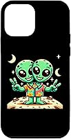 Vista 28 de iPhone 15 Pro Space Peaceful Alien Case
