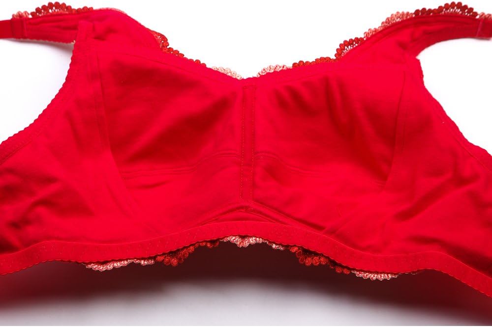 BIMEI Mastectomy Bra Pocket Bra with Lace Embroidery Wire Free for Silicone Breastforms8598