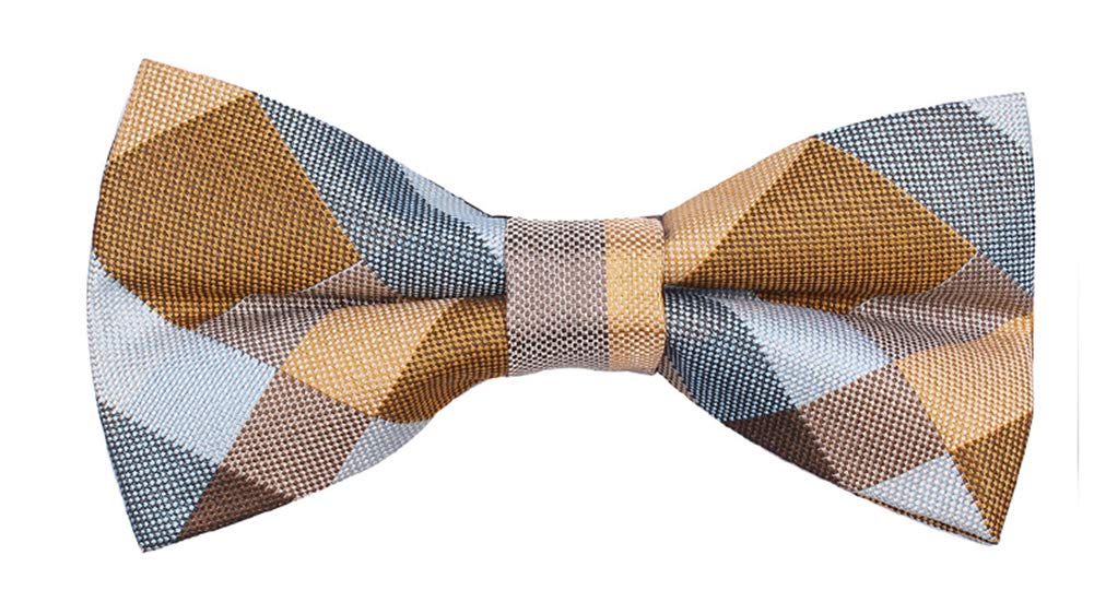 Kihatwin Skinny Ties for Mens Novelty Plaid Check Business Wedding Fashion Formal Neckties 2.7, Pocket Square, Bow Ties