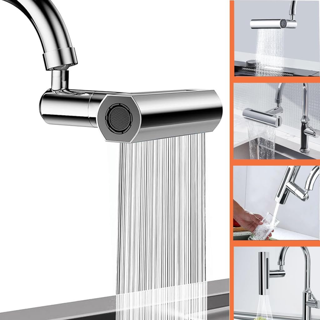 HASTHIP® Kitchen Faucet 360° Swivel 4 in 1 Waterfall Kitchen Faucet Plating Kitchen Sink Faucet Extender Splash-proof Faucet Universal Waterfall Kitchen Faucet with Installation Kit (B0CS9BN92P) Amazon Price History, Amazon Price Tracker