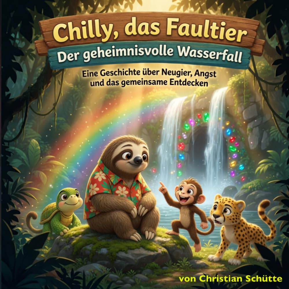 Chilly, das Faultier und der geheimnisvolle Wasserfall: Eine Geschichte über Neugier, Mut und das Entdecken des Unbekannten (Chilly, das Faultier - Chillige Dschungelabenteuer)