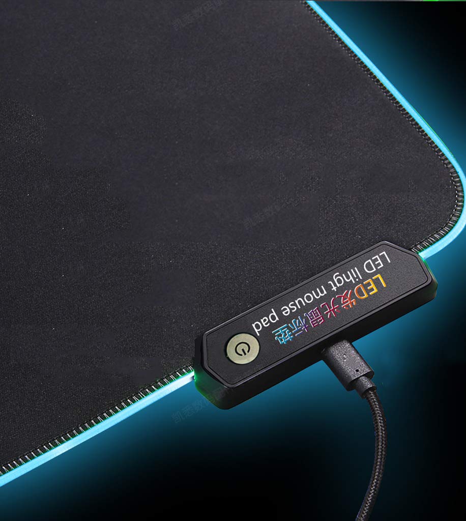 HYLR Tapis de Souris RGB Chroma - Tissu Haute Précision - Effets de Lumière - Plusieurs Modes - Gaming Gamer Jeux Vidéo - USB Rétroéclairé 31 * 12 inch