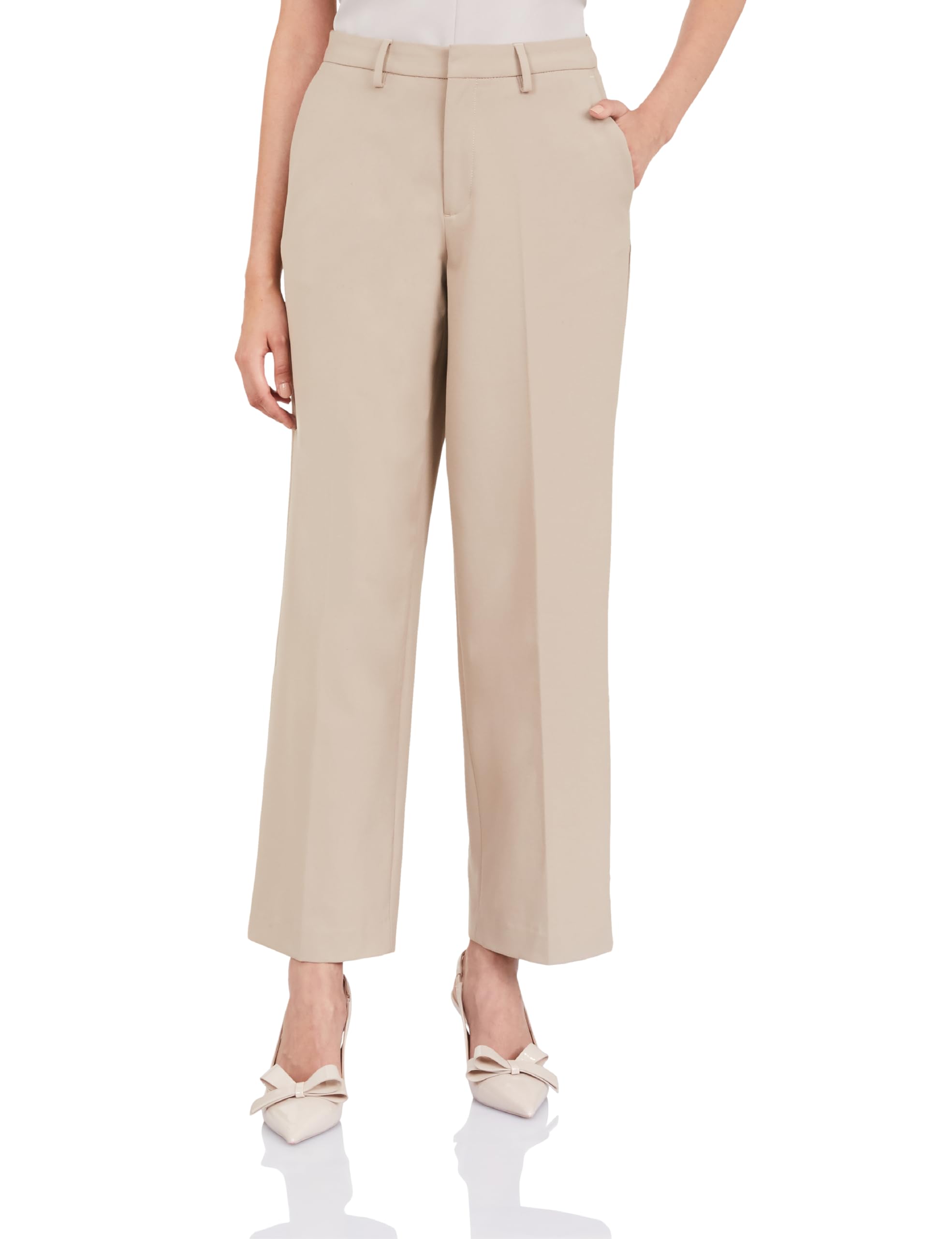 Sponsored Ad - Women's 'Desk-to-Dinner' Wide Leg 4-Way Stretch Formal Trousers (Flexi-Waist | Easy Care) (Available in Plus Sizes)