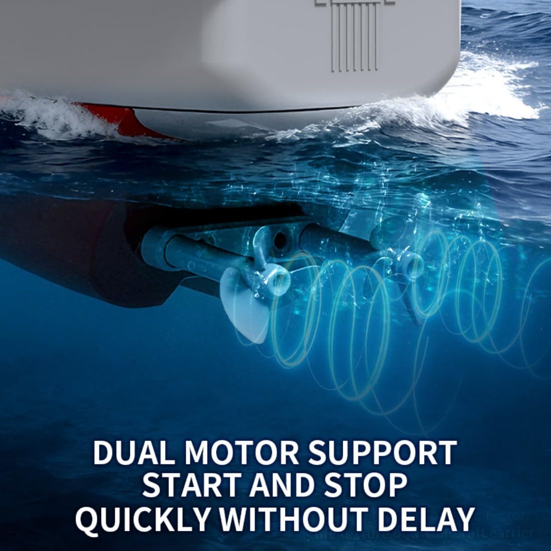 Barca portaereo RC per piscina e lago, nave da guerra telecomandata da 2,4 GHz con cannone ad acqua, nave militare elettrica impermeabile con doppio motore, velocità alta/bassa, tempo di guida di 30