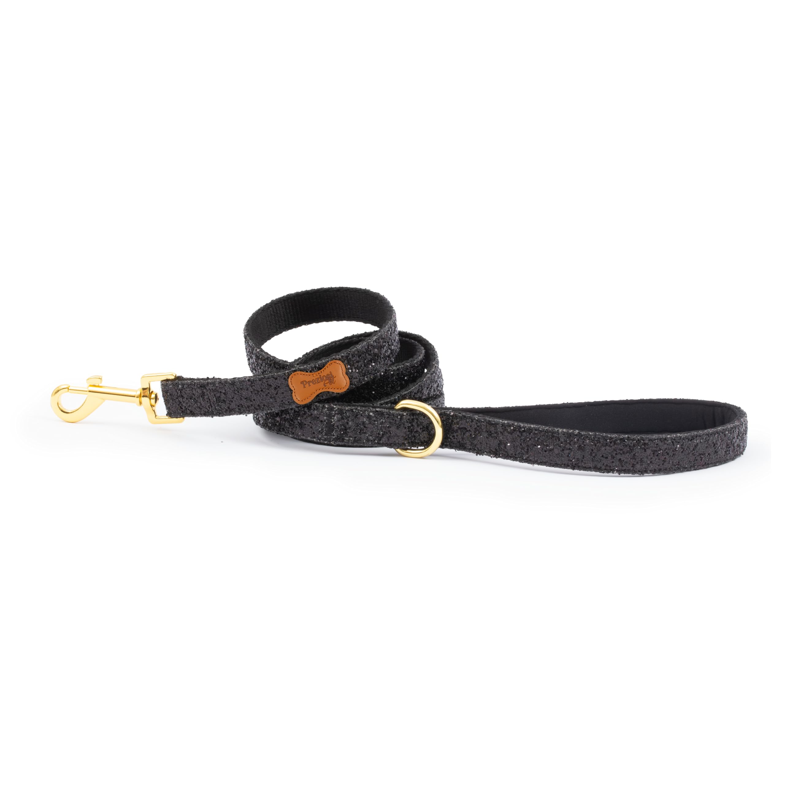 Preziosi Pet - Dog Leash for Small Medium Dogs Puppy Walking Rope Glitter Fabric and Nylon Inside Durable Length 125cm Height 2cm