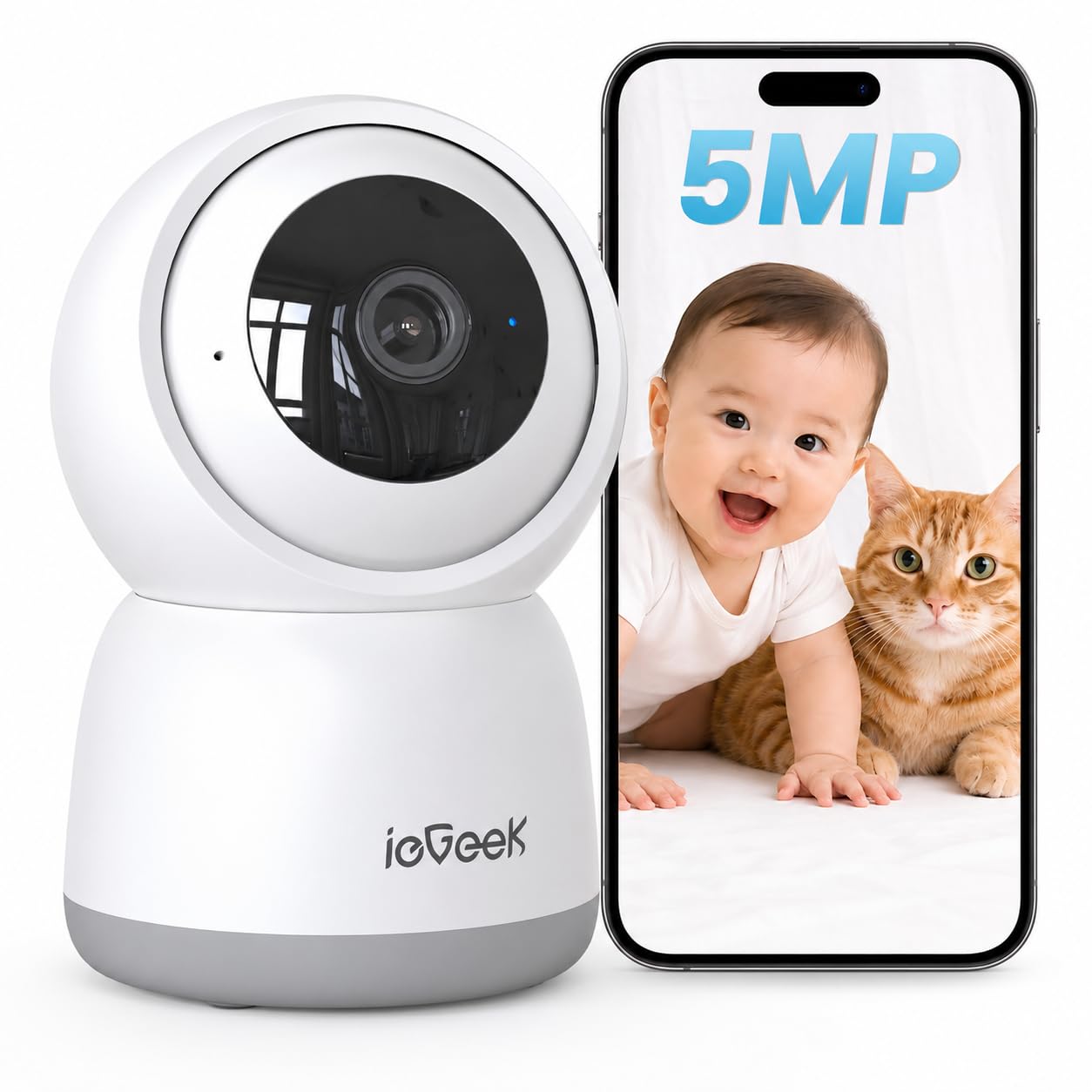 Amazon.co.jp: 見守りカメラ ieGeek【高齢者見守り・500万画素】介護