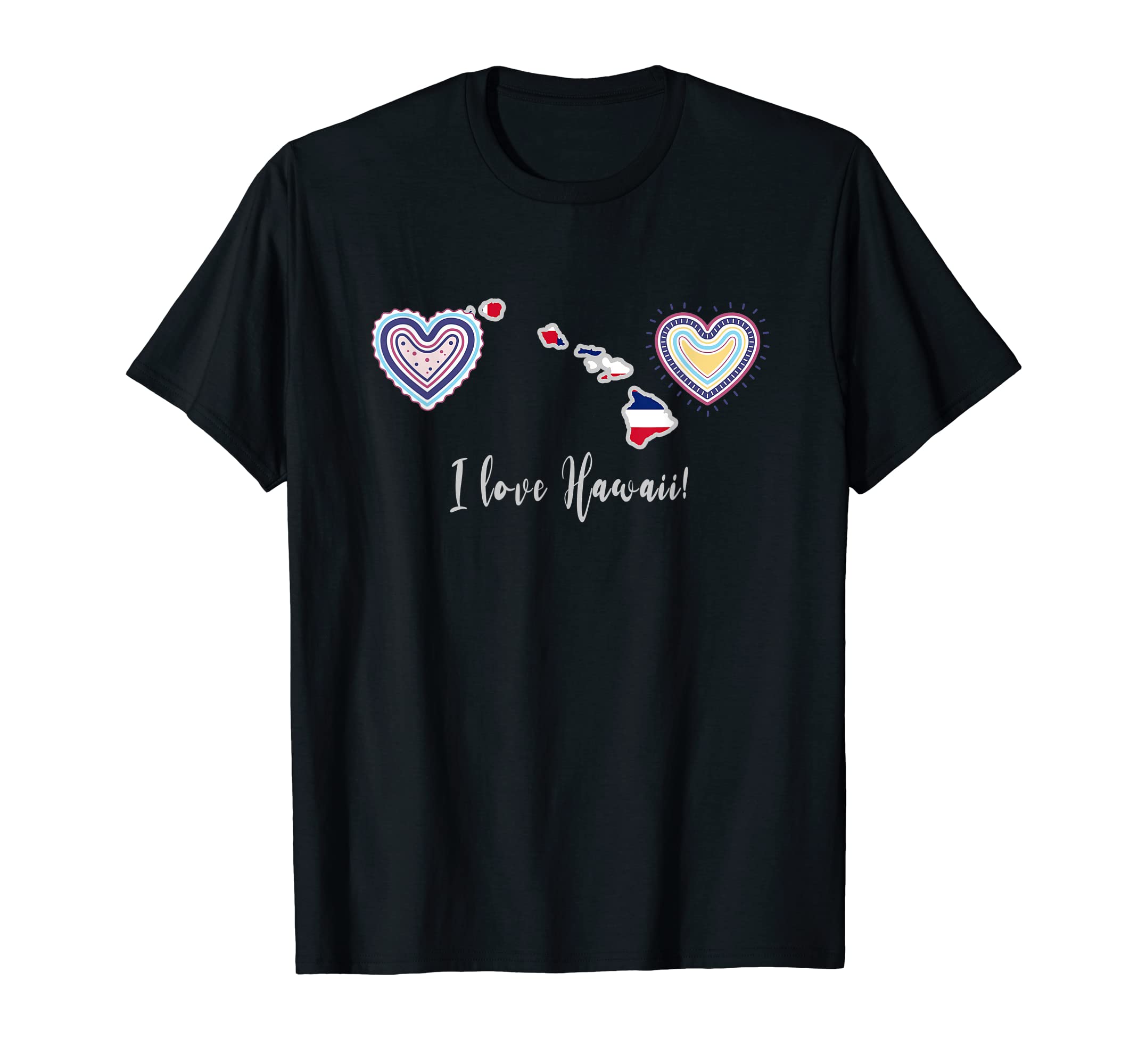 I Love Hawaii Modern Boho Style T-Shirt