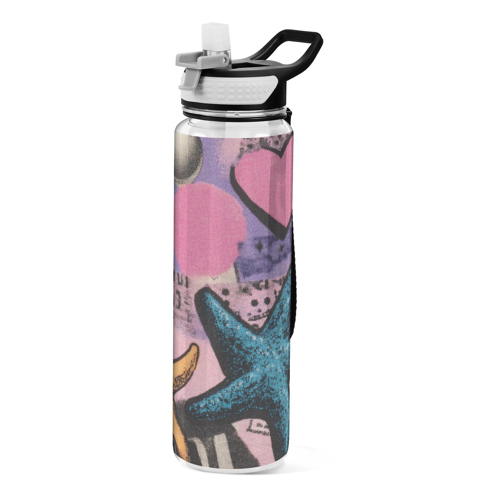 Gourde rétro en Tritan 946ml avec sangle de transport pour le sport et bureau