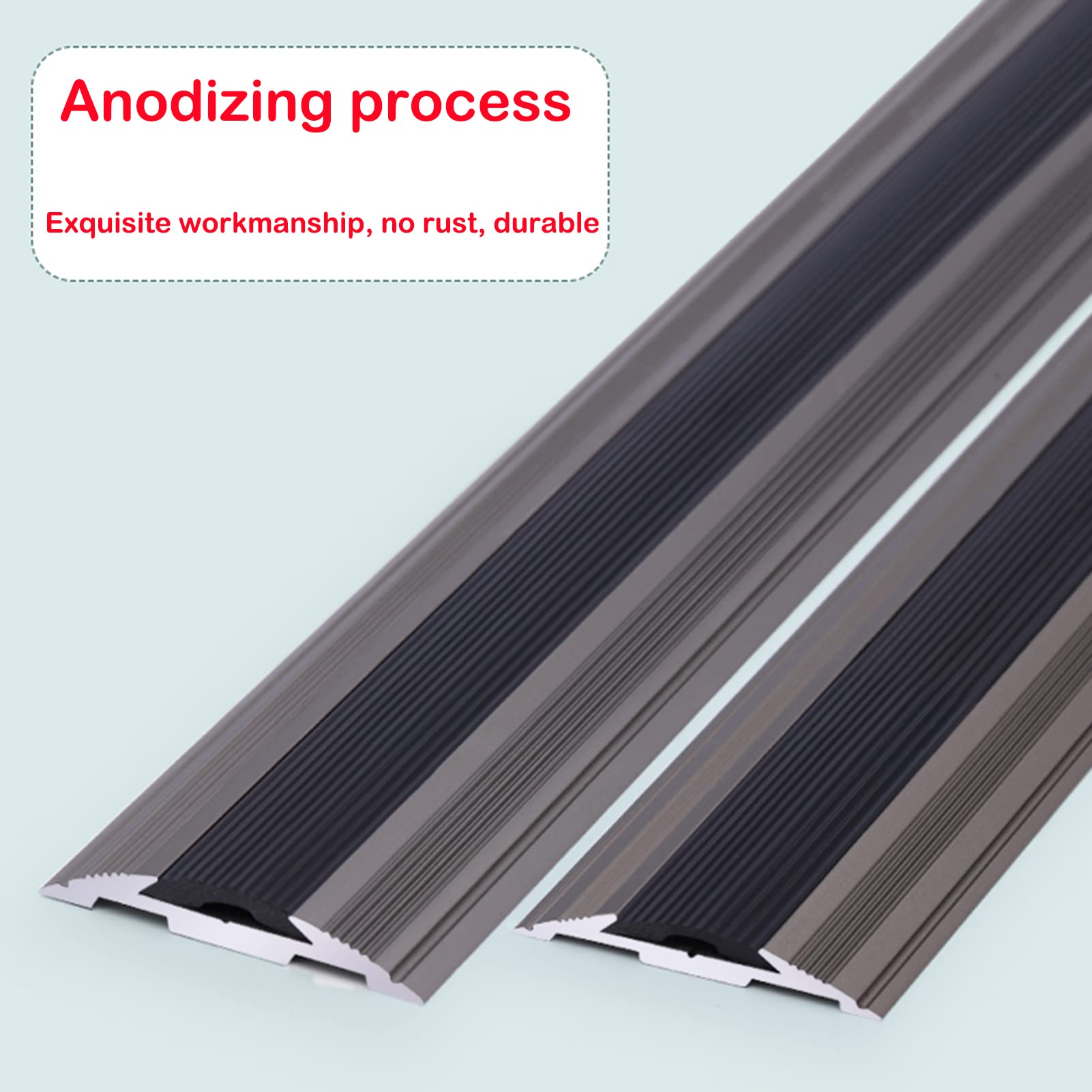 Embellecedor De Borde De Escalera, Protector De Alféizar De Goma, Tira De Transición De Suelo Laminado Antideslizante Para Interiores Y Exteriores, Tiras De Transición De Umbral De Borde De Escal