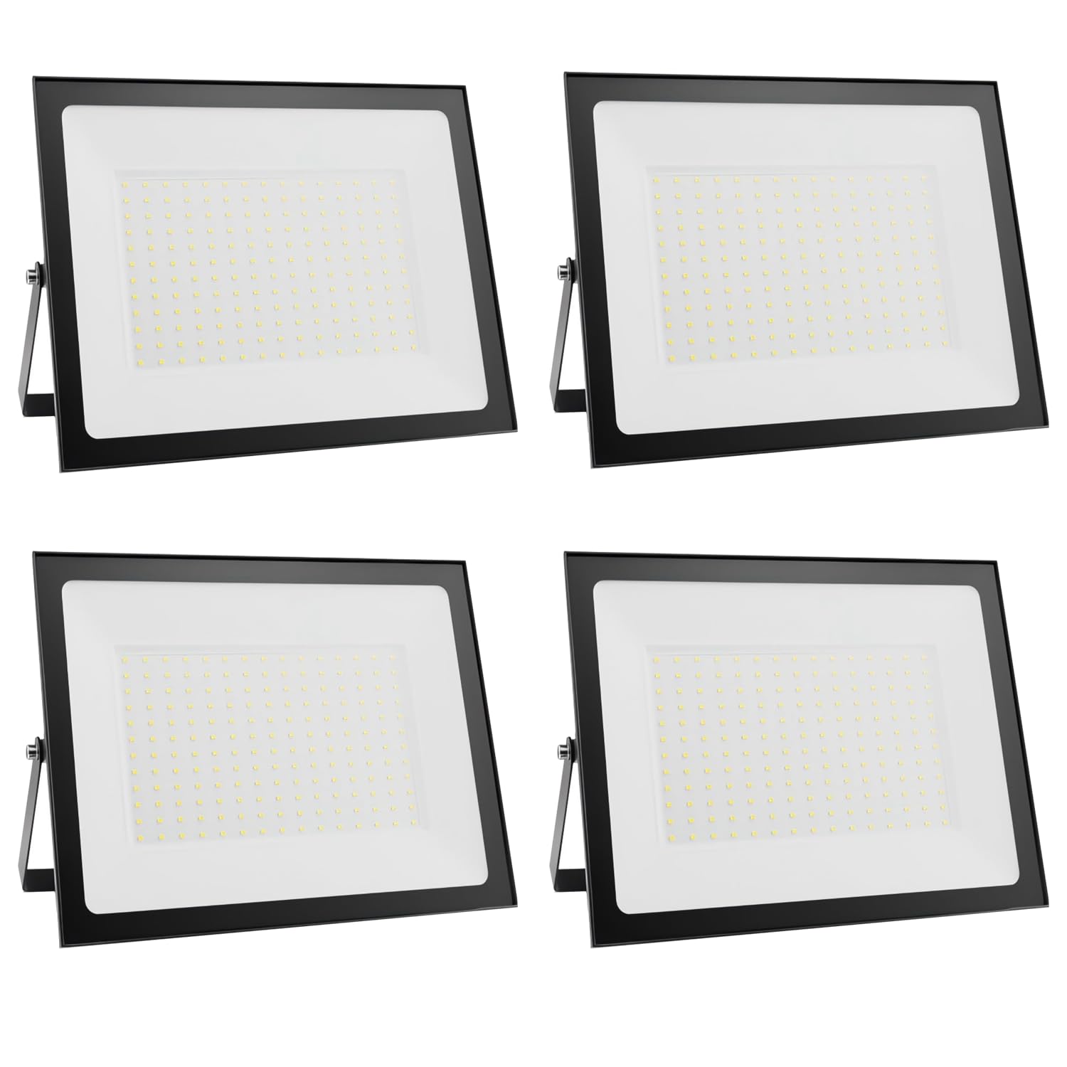 wowspeed 150W Led Floodlight Outdoor 4 Packs, IP66 Waterproof 15000lm Security Light, 220V Cold White 6500K Wall Light Work Lighting, Outside LED Lights for Garage, Garden, Backyard, Hallway
