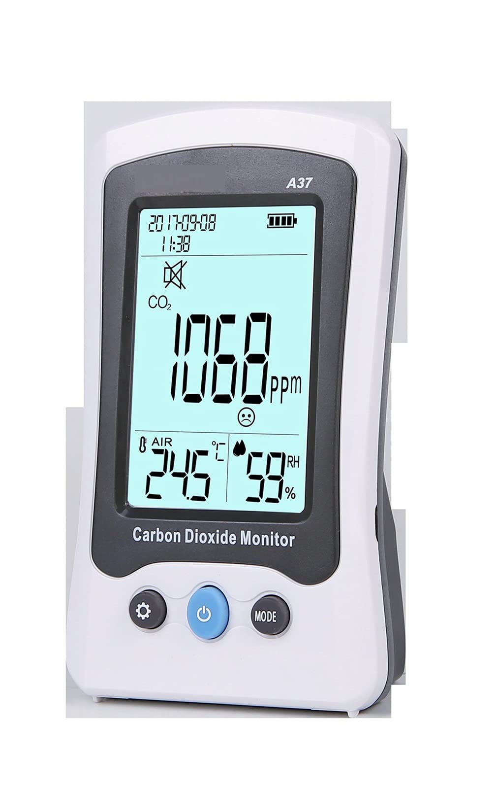 A37 C02 monitor de calidad láser familiar A37 C02 monitor de calidad láser detector de dióxido de carbono