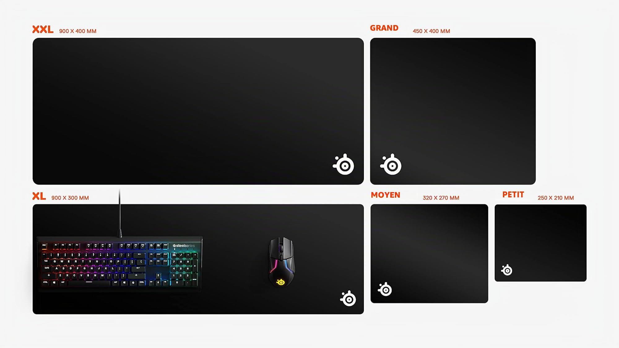 SteelSeries QcK Prism Cloth - Tapis de souris de jeu - Illumination RVB 2 zones - Éclairage d'événement en temps réel - Optimisé pour les capteurs de jeu - Taille M (320x270mm)