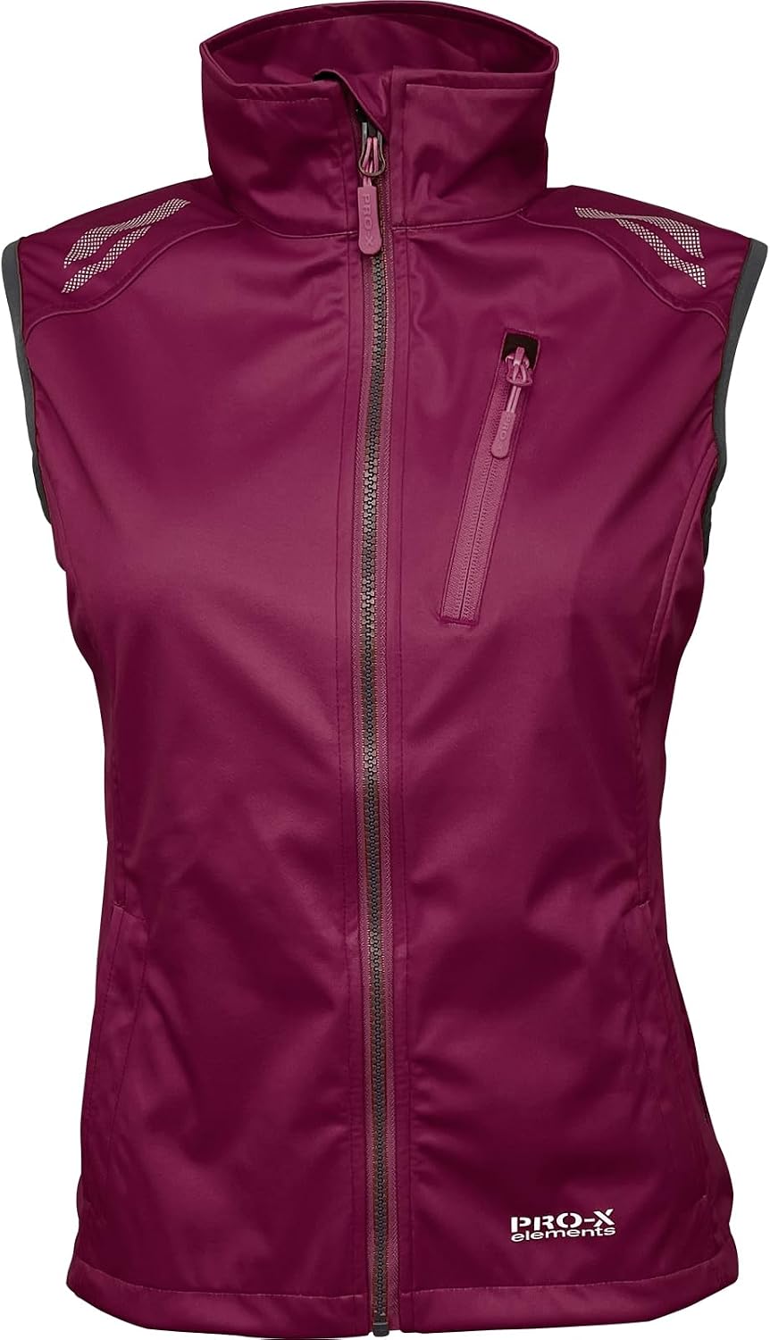 PRO-X elements Women's Softshell Vest, Dark Lila, Size 36