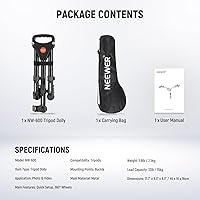 Vista 10 de NEEWER Dolly para Trípode de Fotografía, Ruedas de Trípode de Alta Resistencia con Capacidad de 50 libras y Ruedas de Goma de 3 pulgadas
