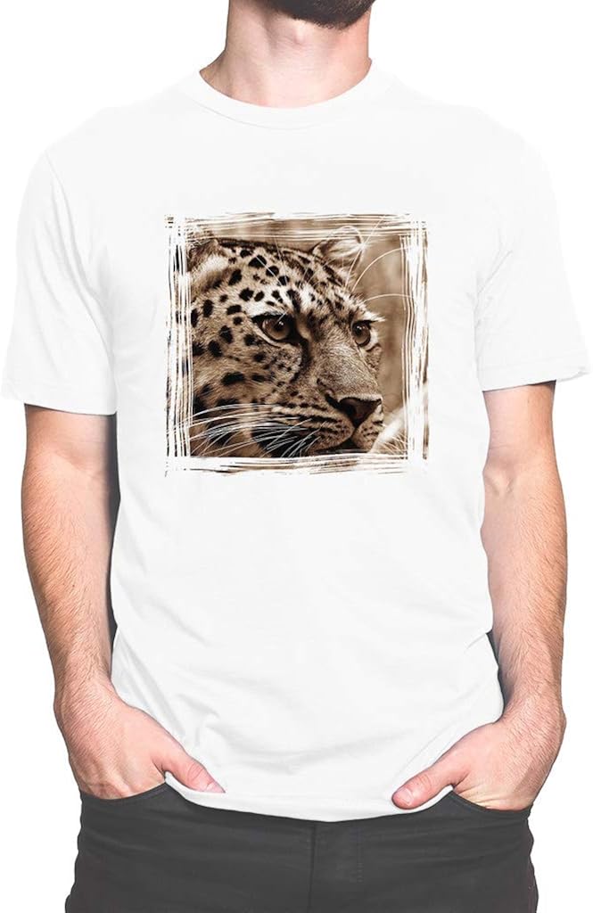 White T Shirt Leopard 2 Sports & Outdoors