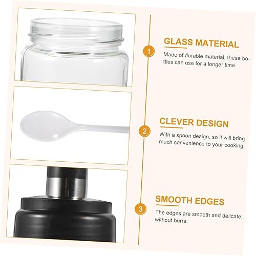Miniatura 5 de Botella de condimento y cuchara estilo tarro de especias para barbacoa, botella de aceite, soporte para condimentos, botellas de condimentos,