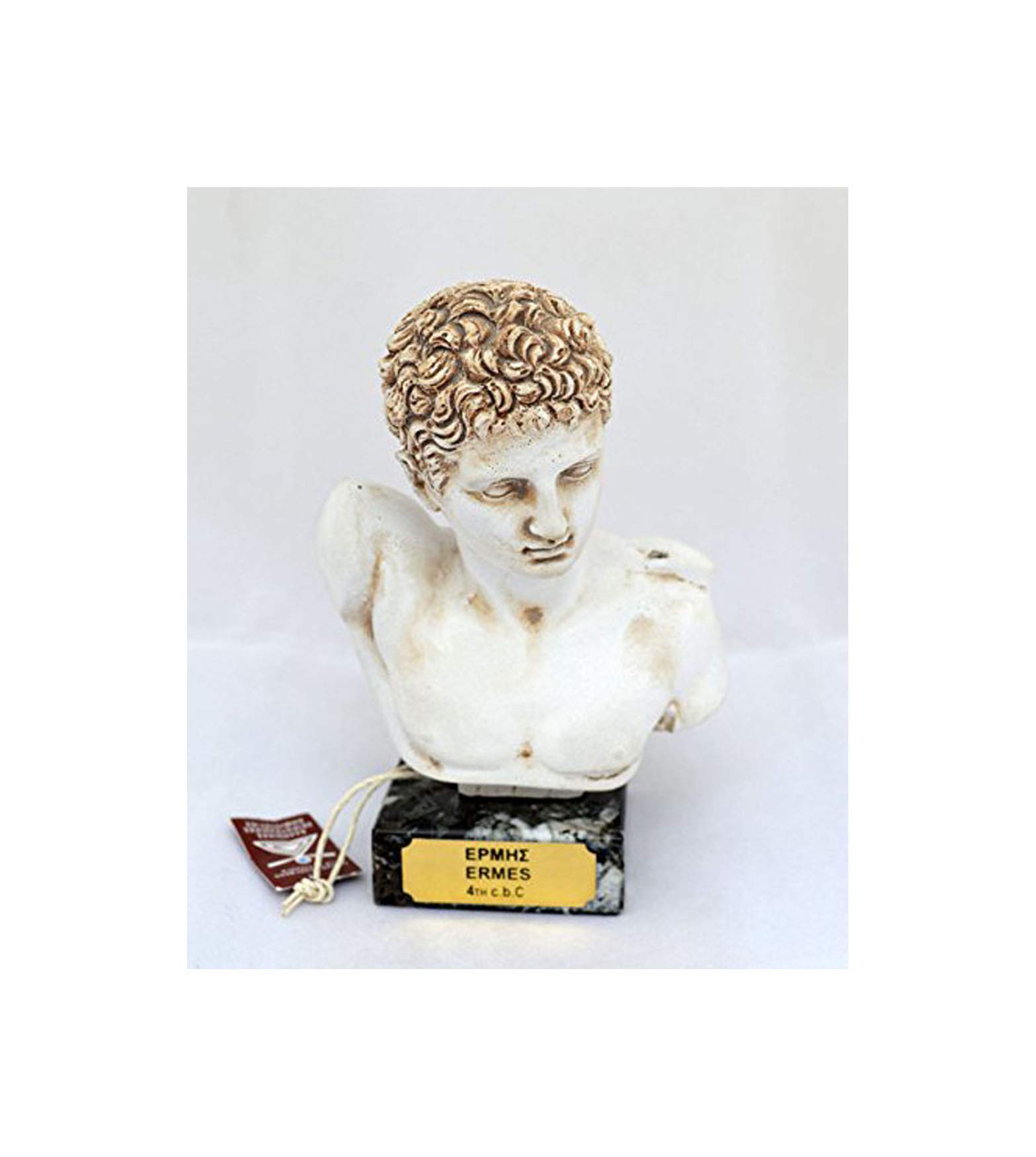 Estia Creations White Hermes Statue Bust Ancient Greek God And Conductor Of Souls Sculpture