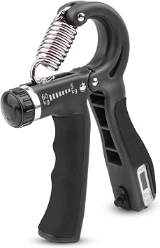 Telvesse Counter Hand Spring 5-60 kg Wrist Strengthening Tool Adjustable Fitness Exercise Black 5-60 kg