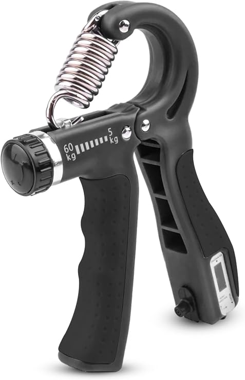Telvesse Counter Hand Spring 5-60 kg Wrist Strengthening Tool Adjustable Fitness Exercise Black 5-60 kg