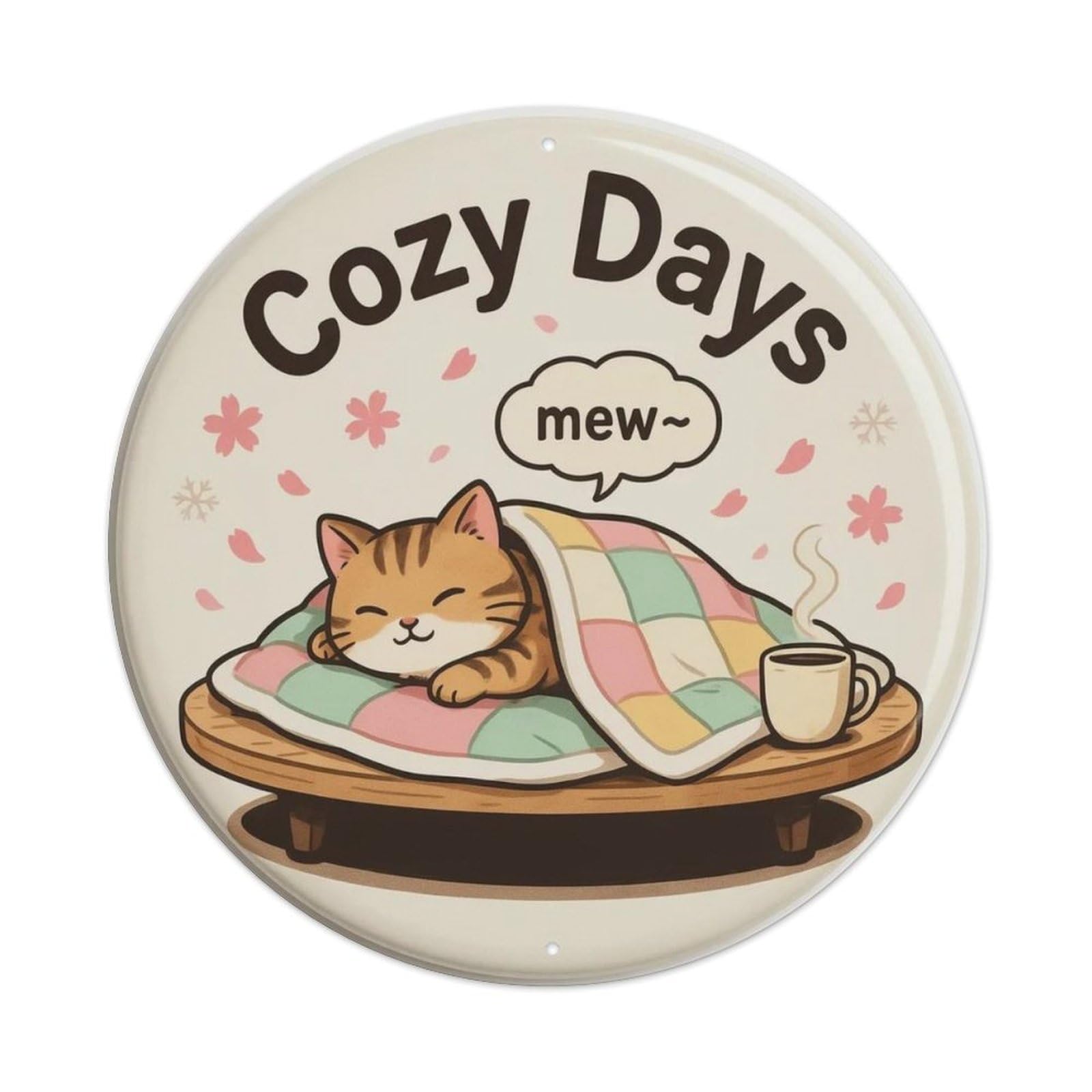 Cozy Days Japanese Manga Metal Tin Sign Plaque