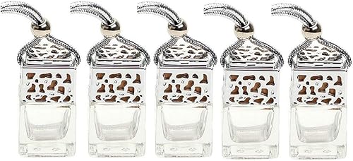 Difusor de botella de aromaterapia de perfume colgante de 0.3 fl oz, difusor de aroma de aceite esencial de vidrio, botella de perfume recargable,