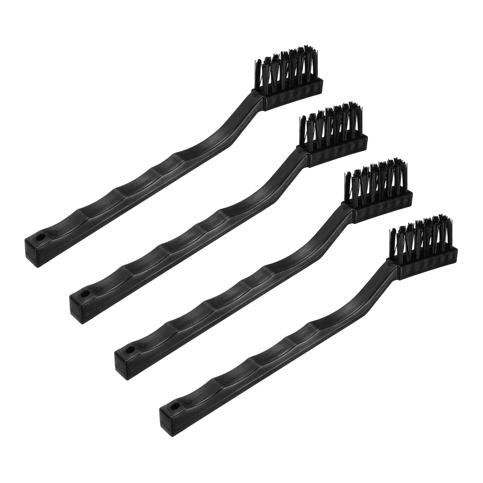 Muiltvoe 4pcs Antistatic Brush 16x35mm Portable PP Handle Nylon Anti Static Cleaning ESD Brushes for Electronics Computer Keyboard, Black