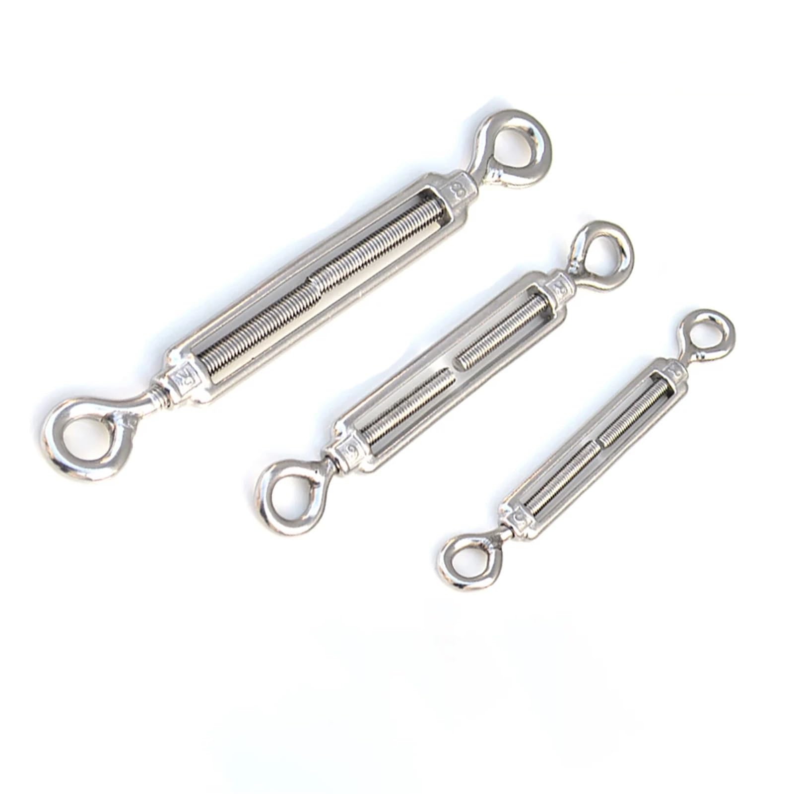 Tendeur Fil De Fer Tendeur de Tension de câble métallique, 3 pièces, M4 M5 M6 M8 M10 M12 M14 304, œil et tendeur d'oeil(M14)