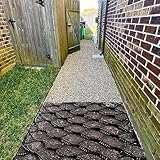 Rejilla de estabilización de entrada para caminos de jardín y pasarelas, rejilla geográfica duradera para cobertizos, pendientes y estacionamiento