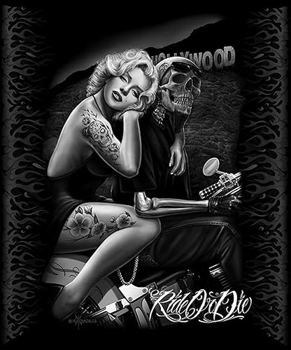 Miniatura 1 de DGA Marilyn Monroe Signature Collection - Manta de felpa súper suave tamaño queen, Hollywood Homegirl