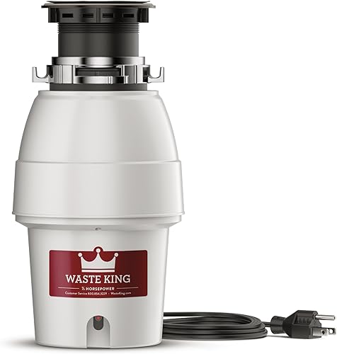 Miniatura 15 de Waste King Legend Triturador de alimentos con eliminación de alimentos Serie 1/2 HP – (l-1001)